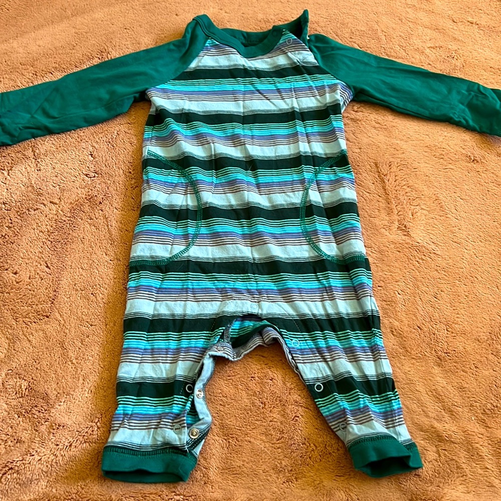 9-12 Months Tea Collection - Like New Striped Romper